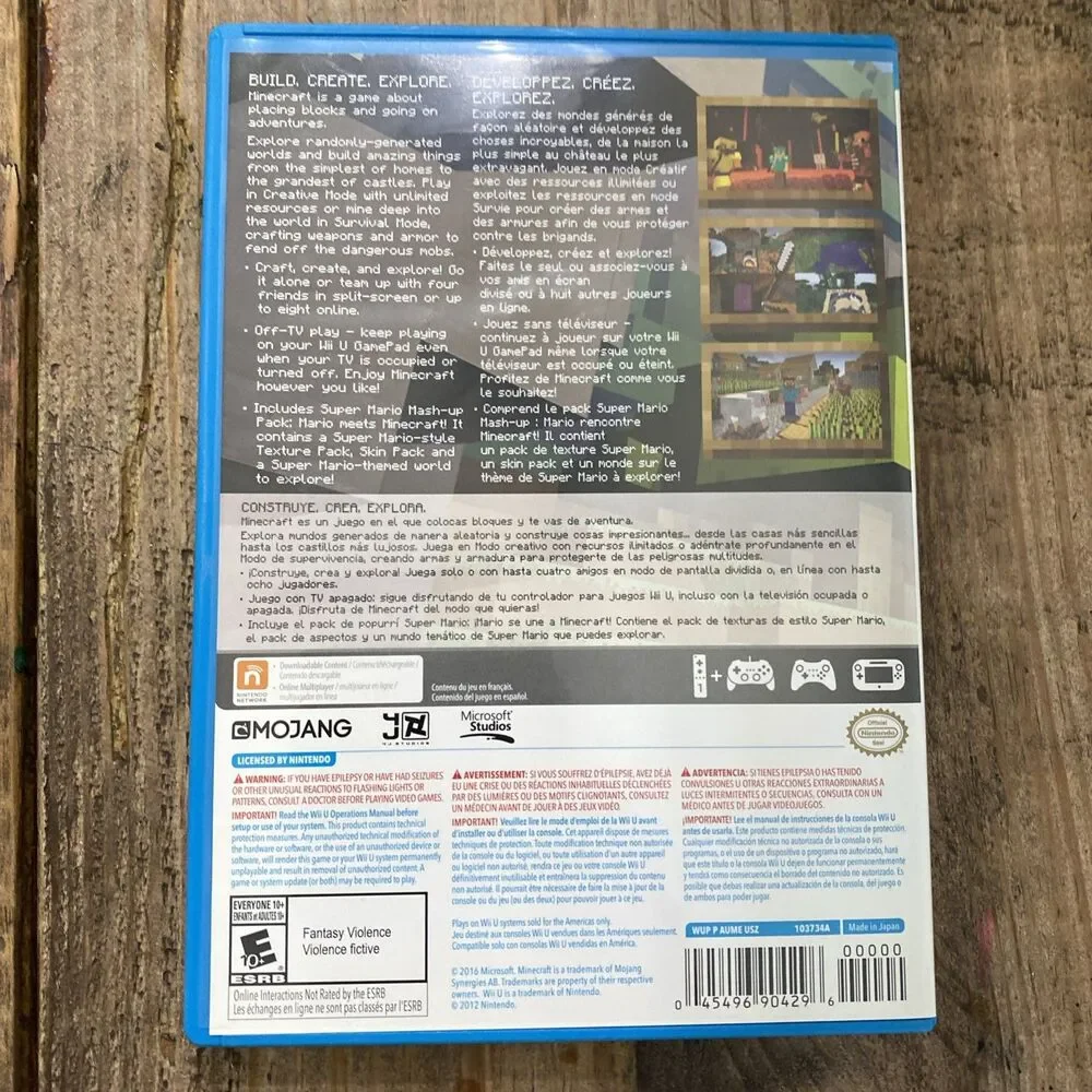 Minecraft - Wii U Edition (Nintendo Wii U, 2015) CIB Complete - Tested